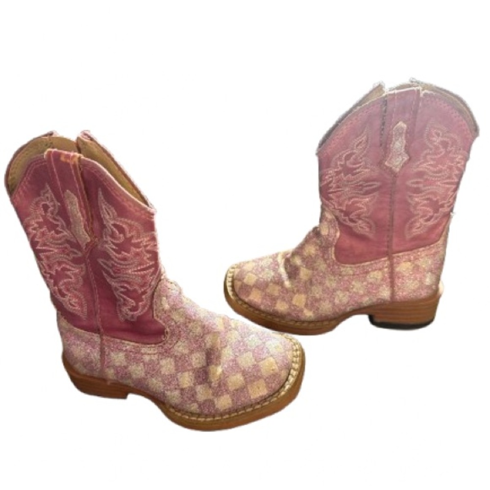 Roper Infant Boots in Pink Glitter Size 5 - Picture 3 of 7